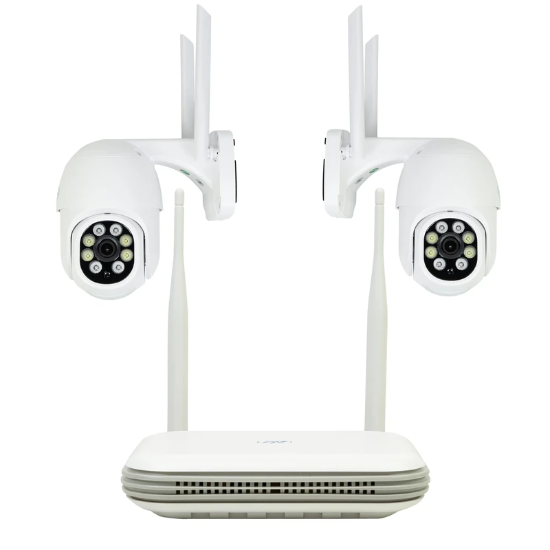 PNI Wireless video surveillance kit House WiFi800 NVR and 2 IP840 outdoor cameras, 8MP, 4K, IP65
