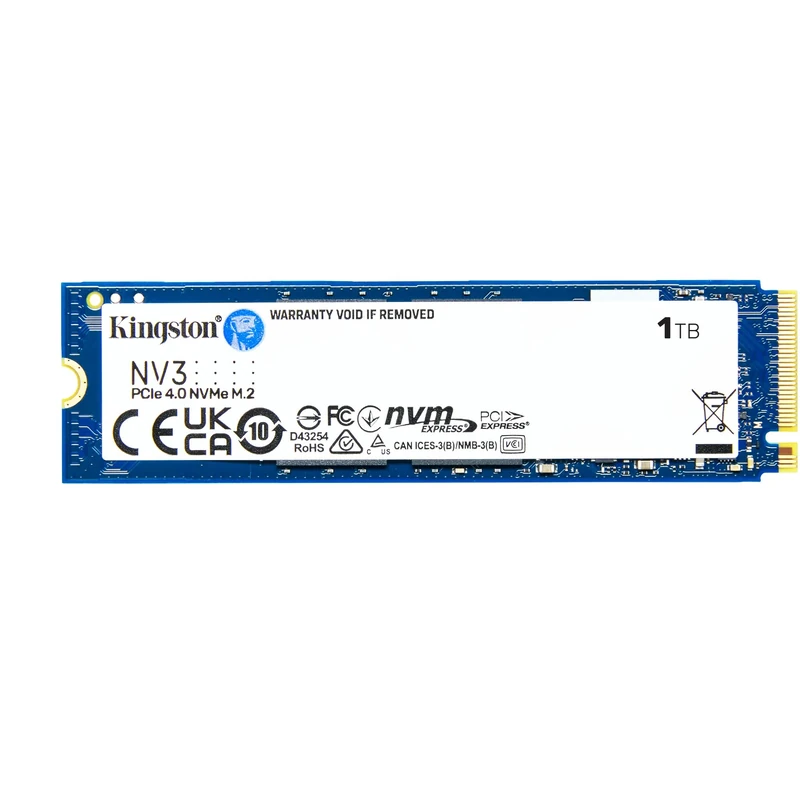 Kingston NV3 NVMe PCIe 4.0 Internal SSD 1TB M.2 2280-SNV3S/1000G