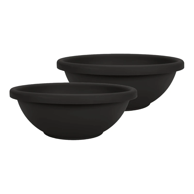 The HC Companies Planter, Black, 24" (Pack of 2) - Image 1