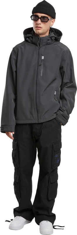 Brandit Men's Softshelljacket Hurricane Jacket, Anthracite, M
