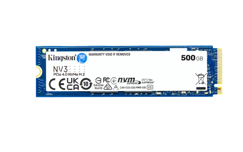 Kingston NV3 NVMe PCIe 4.0 Internal SSD 500GB M.2 2280-SNV3S/500G