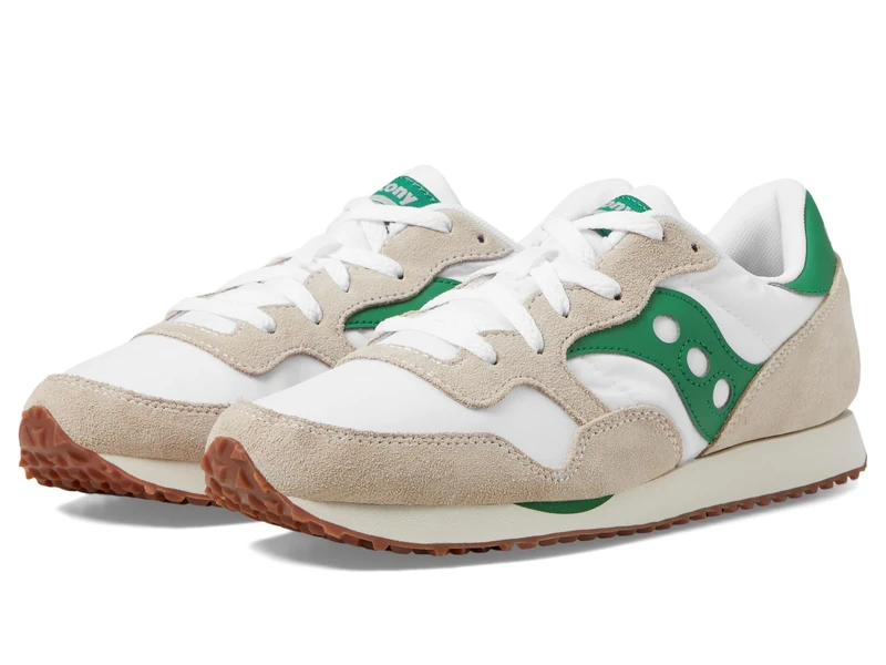 Saucony Unisex DXN Trainer Shoe, White/Green, 5.5