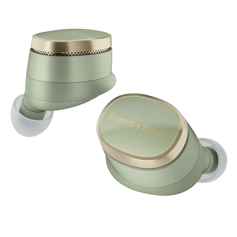 Bowers & Wilkins Pi8 True Wireless Noise Cancelling Earbuds with Bluetooth aptX, 24-bit Wireless Connection, Audio Retransmission, and 6 Built-in Microphones – Jade Green