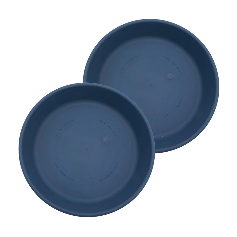 The HC Companies Round Plastic Plant Saucer, Slate Blue, 21"