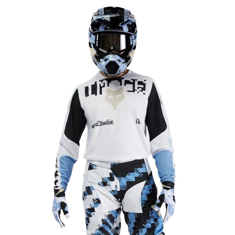 Fox Racing Men's 180 Image Jersey, White Digi, M