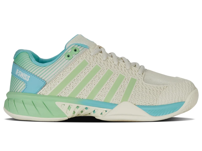 K-Swiss Women's Express Light Pickleball Shoe, Egret/Patina Green, 6.5