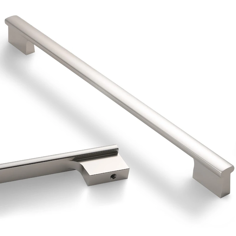 Amasideca 6 Pack Brushed Satin Nickel Cabinet Pulls 10 Inch(254mm) Hole Centers Kitchen Cabinet Handles Drawer Pulls Cabinet Hardware