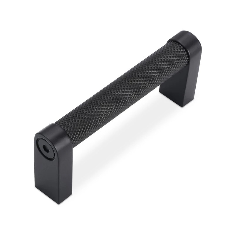 BUKOBYHE 10 Pack 3 Inch Matte Black Kitchen Cabinet Handles Knurled Cabinet Pulls Black Drawer Pulls Kitchen Hardware