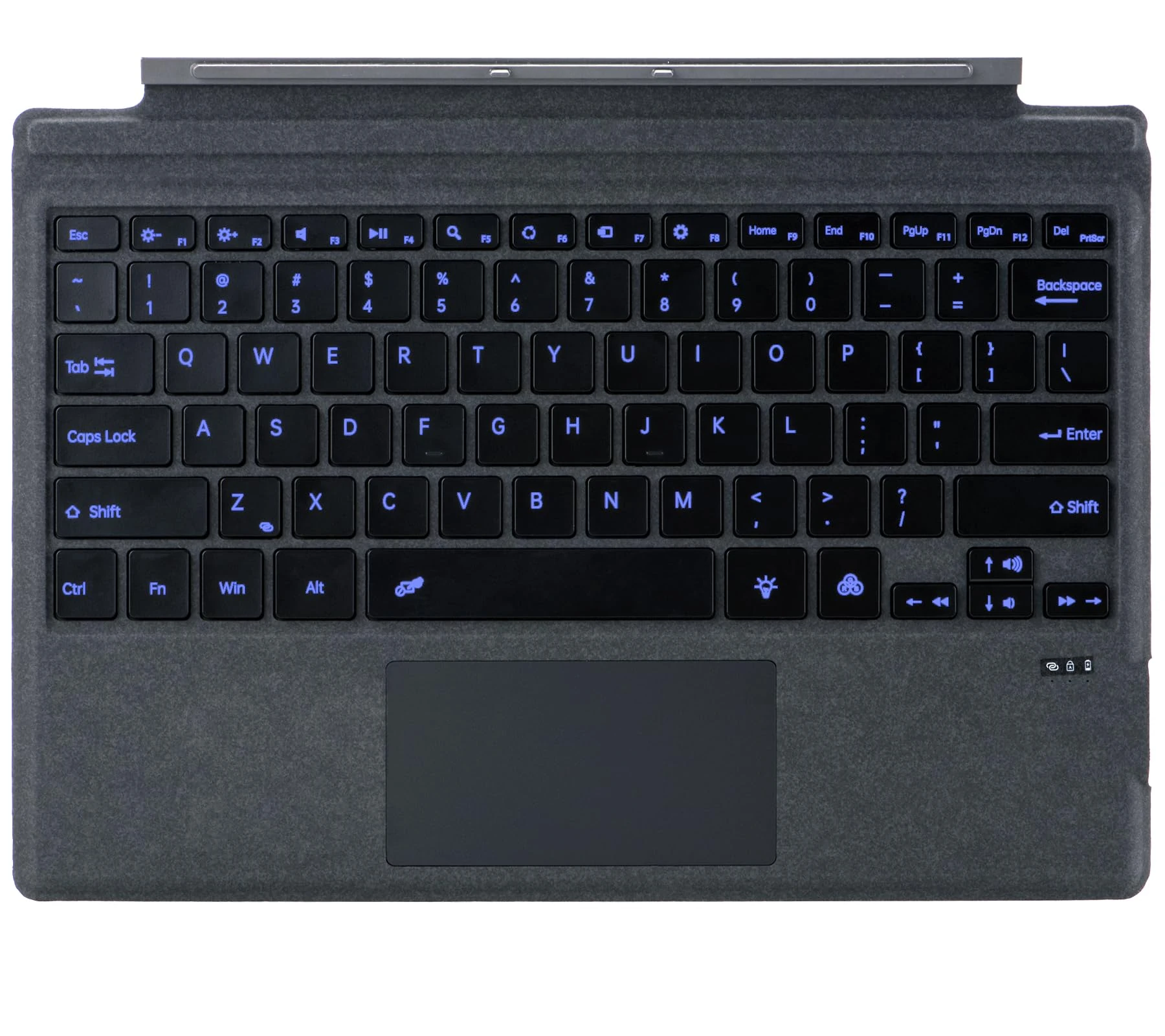 Type Cover for Microsoft Surface Pro 7+ Pro 7 Pro 6 Pro 5 Pro 4 Pro 3 Generation Portable Slim Wireless Keyboard with Touchpad Tablet Keyboard (Black, Backlit)