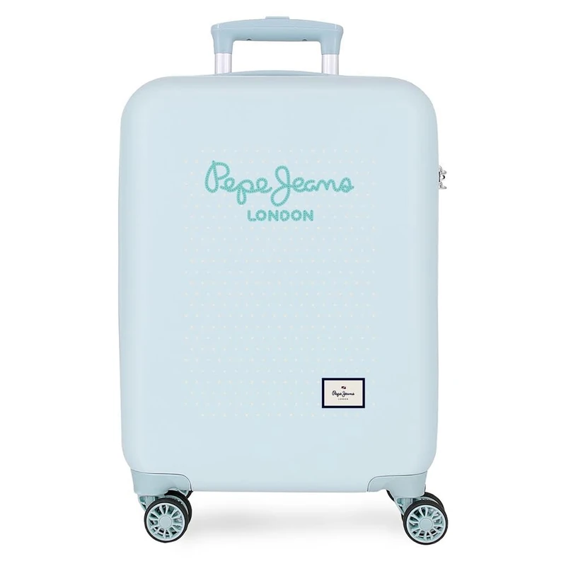 Pepe Jeans Dalma Suitcase, Made of ABS, Rigid and Durable Material, Compartmentalized Interior, Combination Lock, Four Double Wheels with Multi-Directional Swivel, Blue, One Size, Suitcase