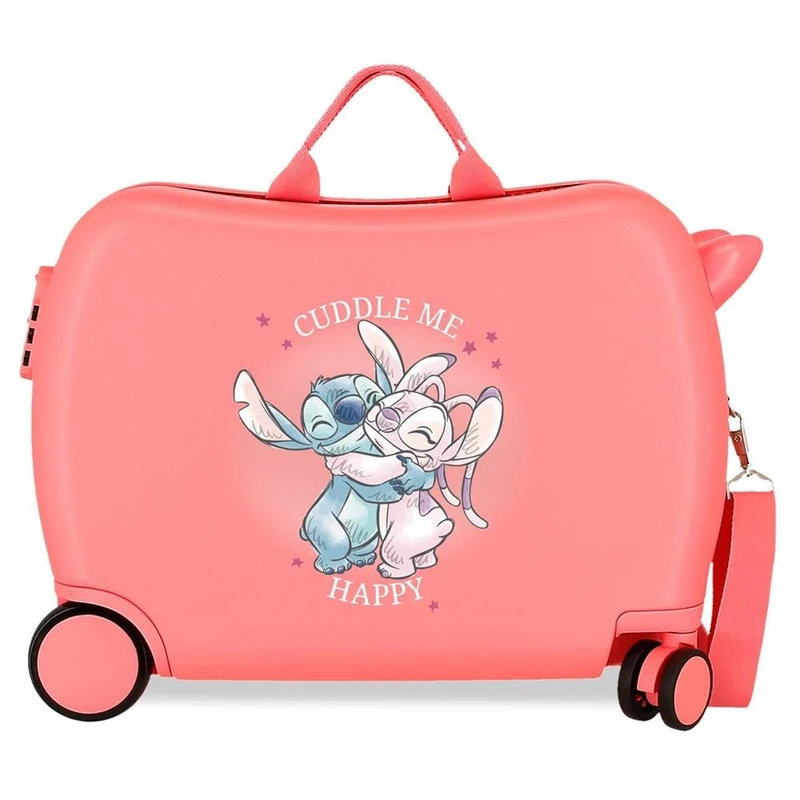 Disney Joumma Stitch Cuddle me Cabin Suitcase Pink 33 x 50 x 20 cm Rigid 2 kg Combination Lock Side ABS 2 kg 33 L Hand Luggage, Pink, One Size, Children's Suitcase
