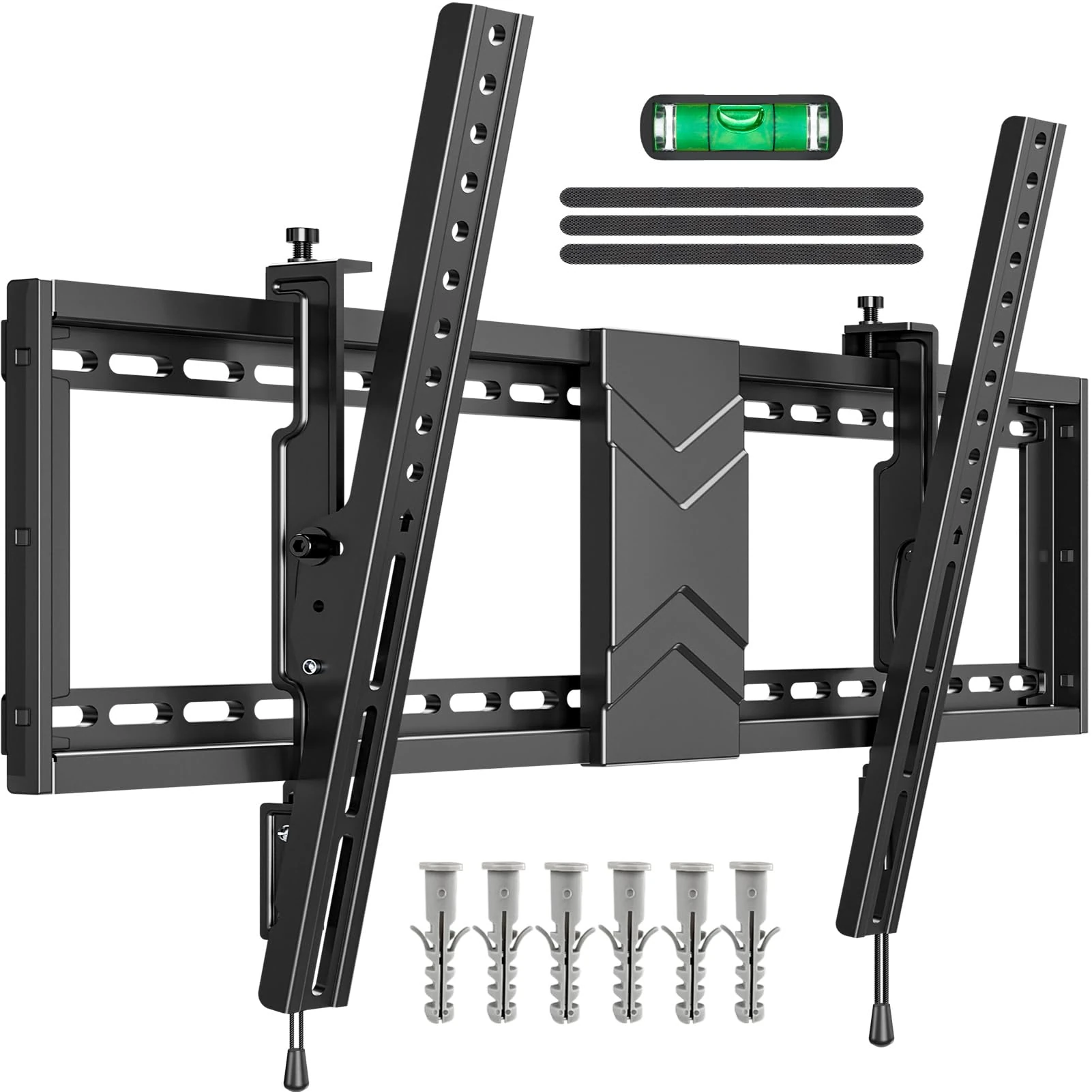 ELIVED Tilting TV Wall Bracket for Most 37-75 inch Flat & Curved LCD LED Plasma TVs with Max. VESA 600x400mm, Large TV Mount Up to 40kg, Slim Flat, Adjustable Level EV1038