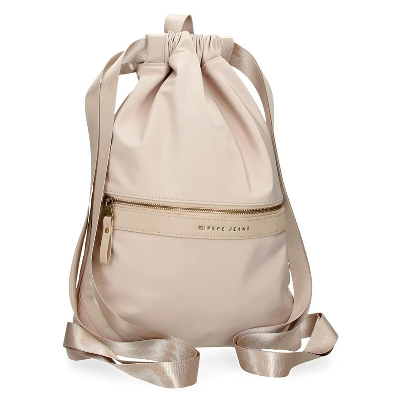 Pepe jeans Morgan Bagaglio- Women's Messenger Bag, Beige, Taglia unica, Drawstring Backpack