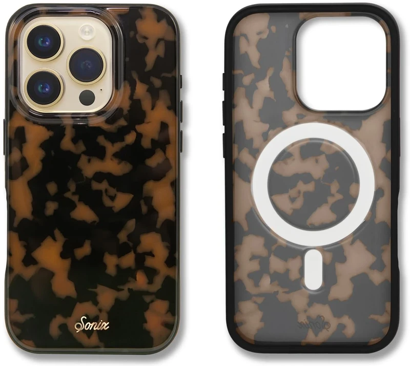 Sonix Case for iPhone 16 Pro | Compatible with MagSafe | 10ft Drop Tested | Tortoiseshell | Brown Tort
