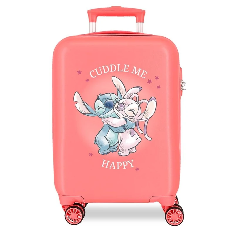 Disney Adorable Stitch Moods Cabin Suitcase Hard ABS Side Combination Lock 4 Wheels Double Luggage Hand Luggage, Cuddle Me, One Size, Cabin Suitcase