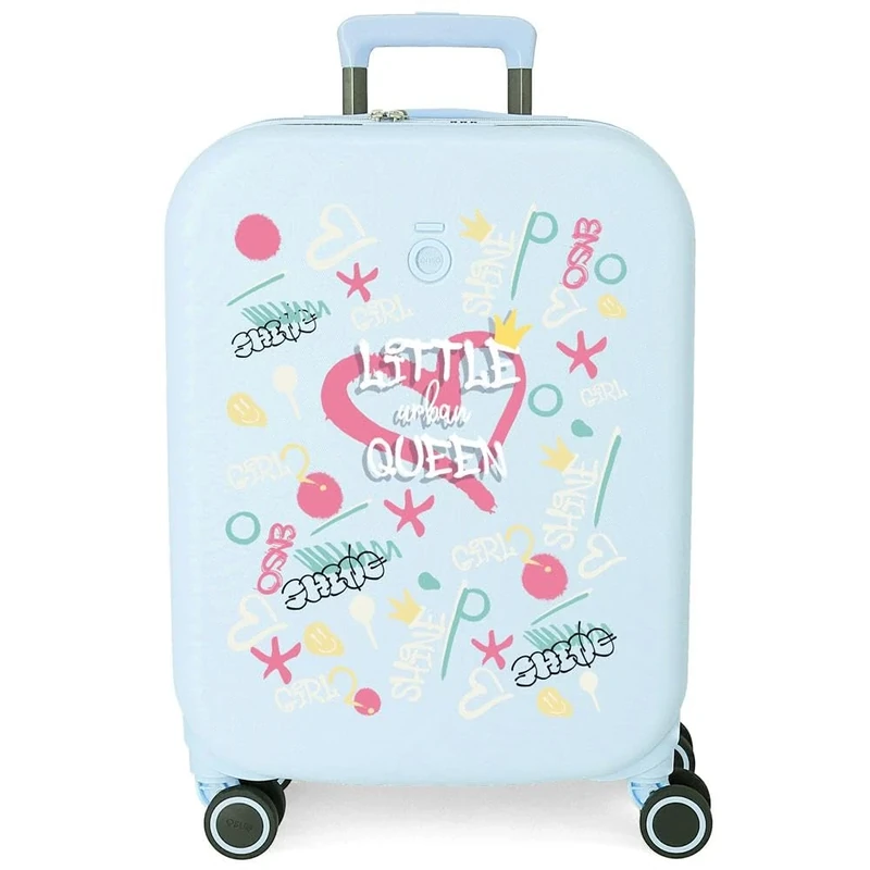 Enso Little Urban Queen Cabin Suitcase Blue 40 x 55 x 20 cm Rigid 3.17 kg TSA Lock ABS 3.17 kg 37 L Carry-on Luggage, Blue, One Size, Cabin Suitcase