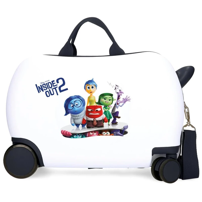 Disney Valise cabine Inside Out 2 Couleurs differentes ABS rigide Fermeture à Combinaison latérale 4 roues Doubles Bagage à Main. by Joumma Sacs., White, One Size, Children's Suitcase 45