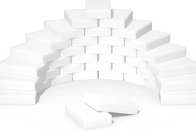 Magic Sponge Eraser,50 Pack White Melamine Sponge Foam, Multi-Purpose Washing Up Cleaning Scourers Sponge, Scrub Non-Scratch Cleaner for Kitchen, Dish, Bathroom