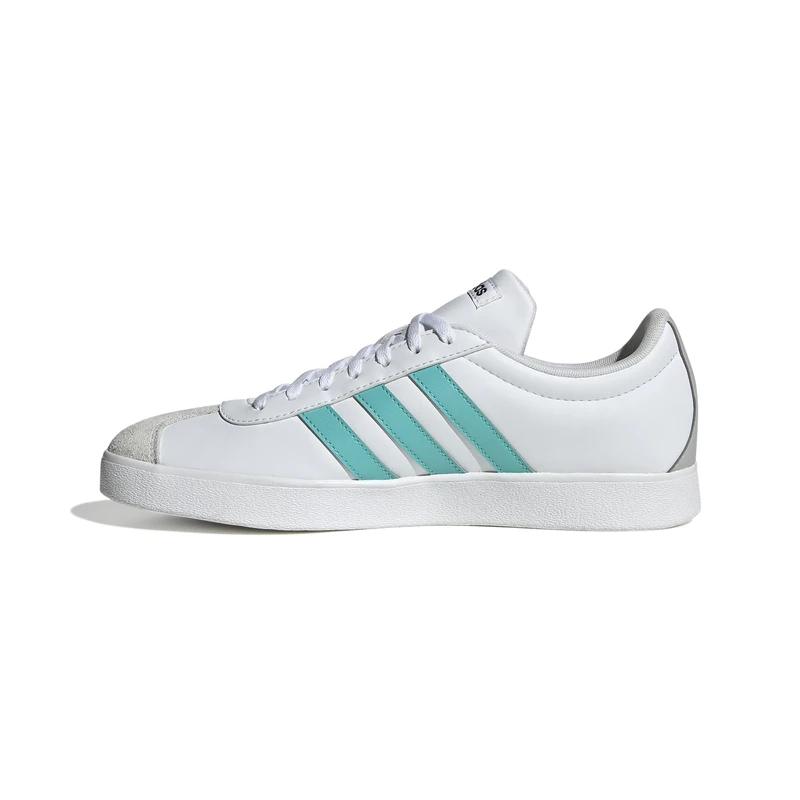 adidas Unisex Mercedes - AMG Petronas Formula ONE Team VL Court Base Shoes, FTWR White/semi Mint Rush/core Black, 6.5 UK