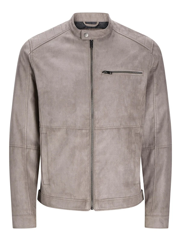 JACK & JONES Male Faux Leather Jacket, Falcon, XS