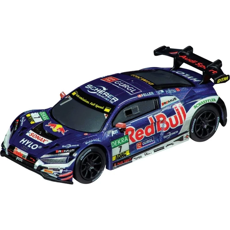 Carrera Digital 124 20023982, Audi R8 LMS GT3 Abt Sportsline - Red Bull No7 DTM 2024, 1:24, Scale Slot Car, With Working Front, Rear and Brake Lights, Suitable For Ages 10 Years+