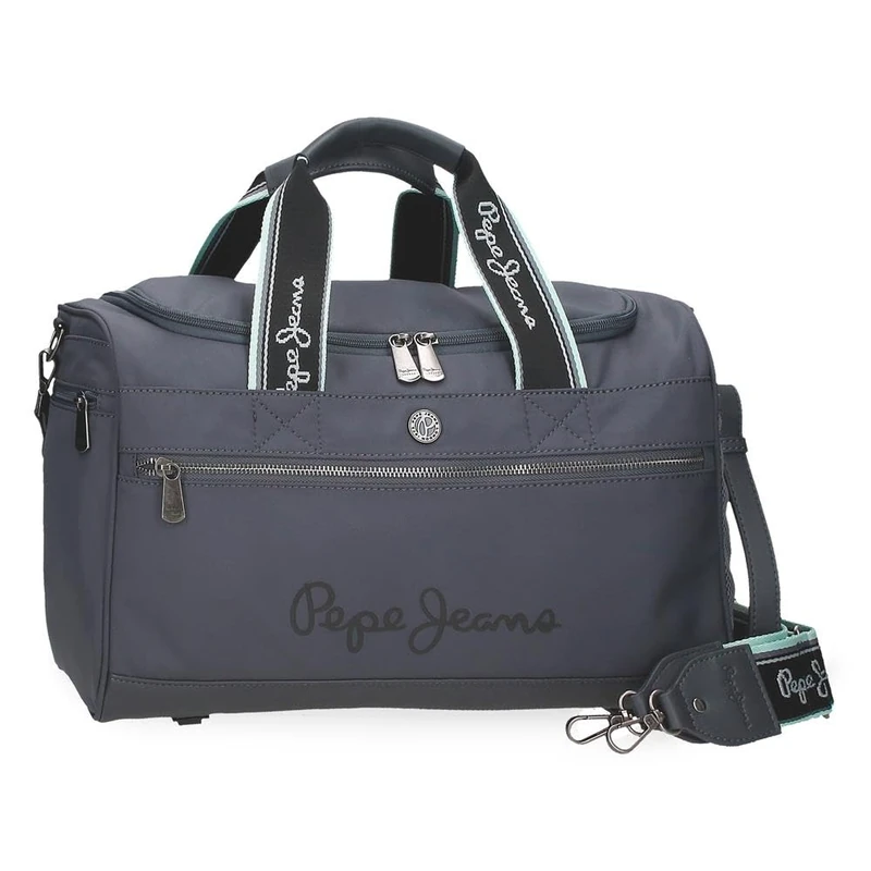 Pepe Jeans Corin Travel Bag Grey 40x25x20cm Polyester and PU 20L by Joumma Bags, grey, One Size, Travel Bag