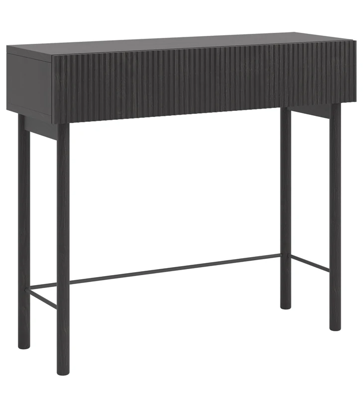Selsey Portland Console Table with Drawer Side Table 90 cm Entrance Table Console Dressing Table Standing Black Nolie