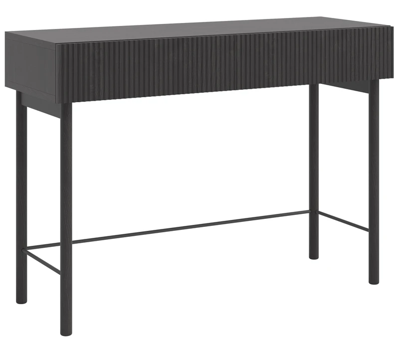 Selsey Portland Dressing Table with 2 Drawers 110 cm Black