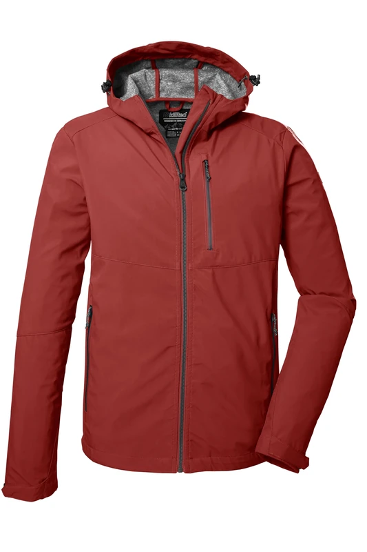 Killtec Men's Kos 259 Mn Sftshll Jckt Softshell Outdoor Jacket with Hood, Brick red, XL