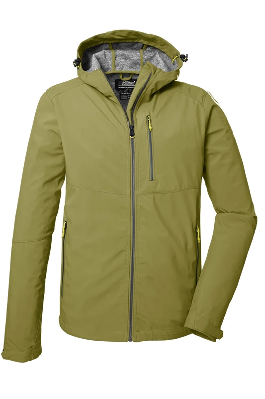 Killtec Men's Kos 259 Mn Sftshll Jckt Softshell Outdoor Jacket with Hood, Kiwi, M