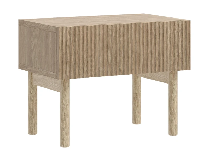 Selsey Nolie Standing Bedside Slatted Drawer on Wooden Legs Night Table Oiled Oak, One Size