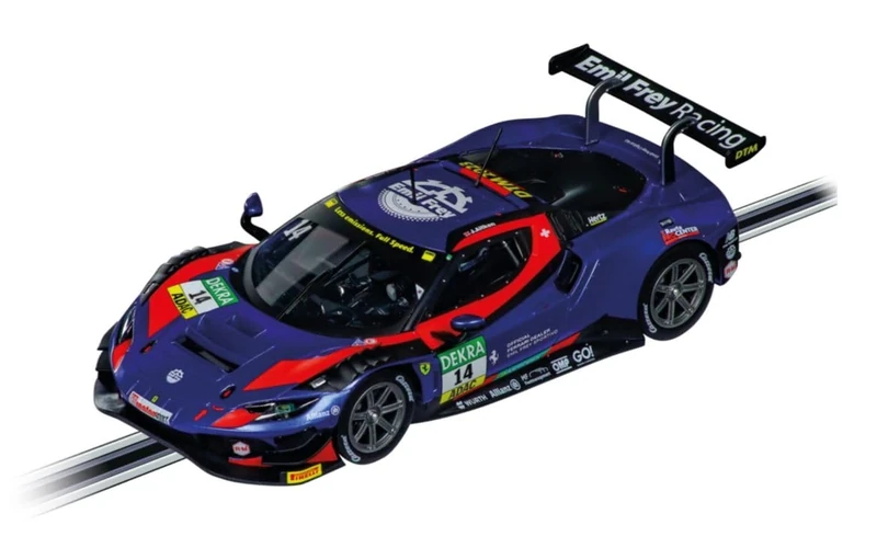 Carrera Digital 124 20023964, Ferrari 296 GT3 Emil Frey Racing No14 DTM 2023, 1:24, Scale Slot Car, With Working Front, Rear and Brake Lights, Suitable For Ages 10 Years+