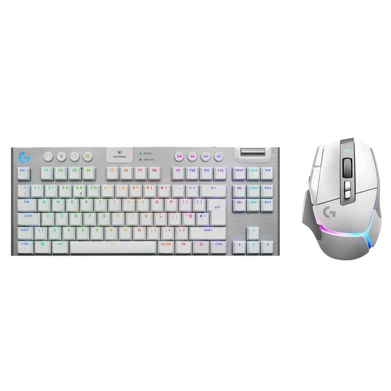 Logitech G G915 X LIGHTSPEED TKL Low-Profile Wireless Gaming Keyboard, Double-Shot PBT Keycaps, Programmable Keys, GL Brown Tactile - PC/Mac, Logitech G502 X PLUS LIGHTSPEED Wireless RGB Gaming Mouse
