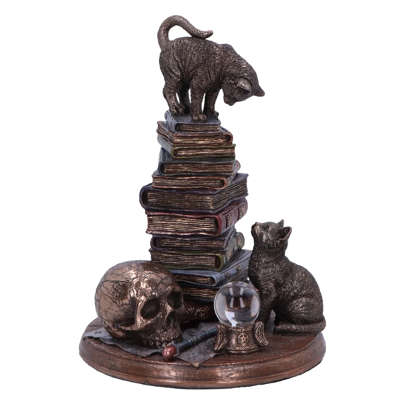 Nemesis Now Feline Scholars 18.5cm, Resin, Cast in the Finest Resin, Expertly Hand-Painted