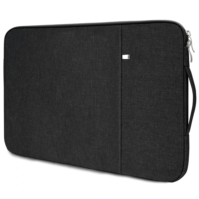 Flintronic Laptop Sleeve for 15.6 Inch, Portable Water Resistant Mens Lap-top Bag with Pockets and Compartments, Compatible with MacBook, Asus, Dell, HUAWEI 15.6 Inch Laptop (Black)