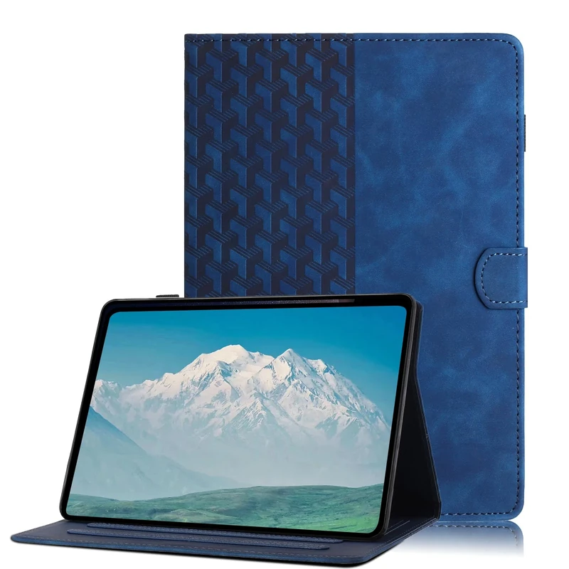 Case for iPad 9. Generation (2021) / iPad 8. Generation (2020)/ 7. Gen (2019) 10.2 inch Multi-Angle Viewing Stand Folio Cover, iPad Pro 10,5'' 2017 PU Leather Case with Auto Wake/Sleep Function-Blue