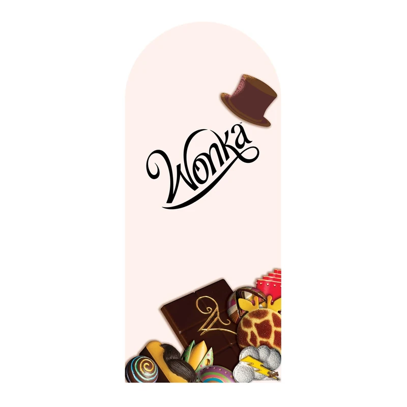 Star Cutouts SC4495 Wonka Chocolate Bar Backdrop Single Cardboard Cut Out Height 185cm