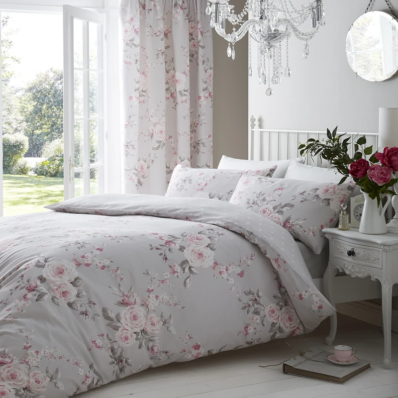 Catherine Lansfield Canterbury Grey 200X200+80X80(2)
