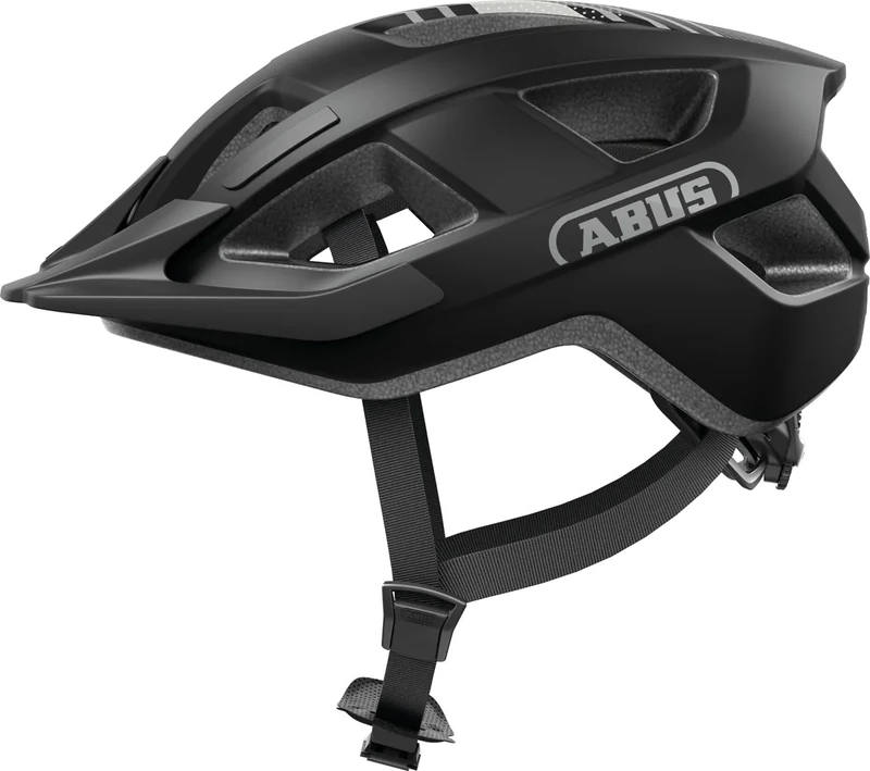 ABUS Aduro 3.0 LED Bike Helmet - sporty city Helmet in a stylish design for everyday and sporty Tours - with Rear Light - for Men and Women - Size S, black