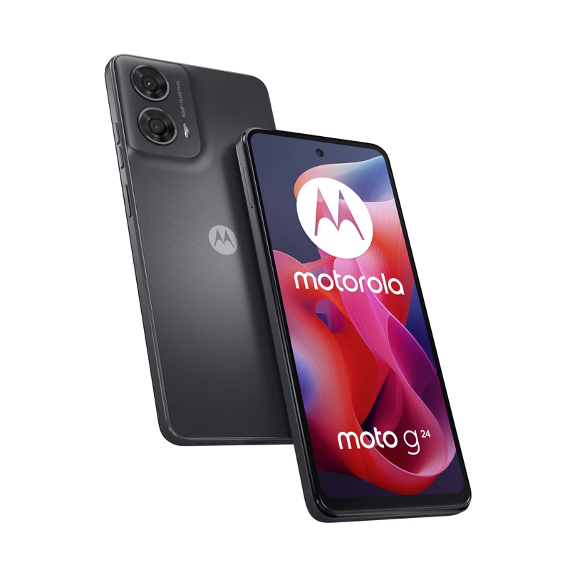 Motorola Moto G24 Dual-SIM 128GB ROM + 4GB RAM (GSM Only | No CDMA) Factory Unlocked 4G/LTE Smartphone (Matte Charcoal) - International Version