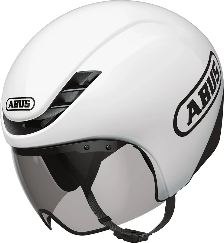 ABUS GameChanger TT 1.1 time trial Helmet - aerodynamic Bike Helmet for sporty riding - triathlon, time trial and track Cycling - for Men and Women - Size S, white