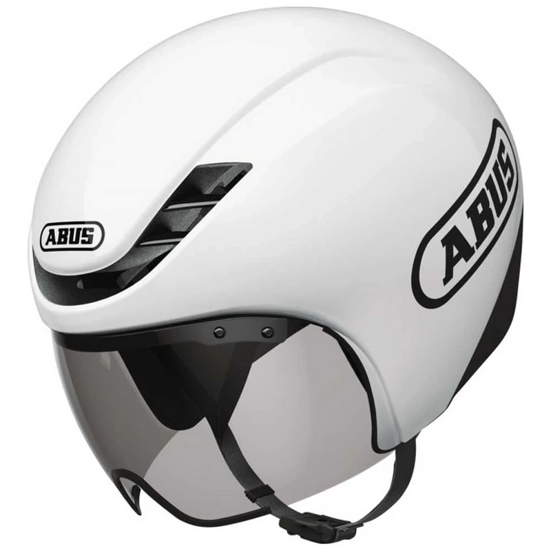 ABUS GameChanger TT 1.1 time trial Helmet - aerodynamic Bike Helmet for sporty riding - triathlon, time trial and track Cycling - for Men and Women - Size S, white