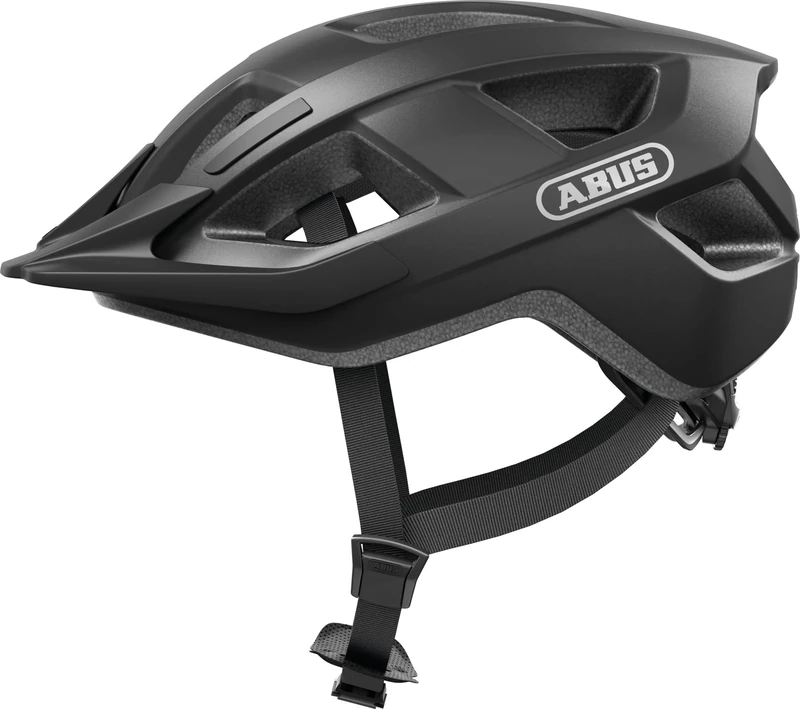 ABUS Aduro 3.0 LED Bike Helmet - sporty city Helmet in a stylish design for everyday and sporty Tours - with Rear Light - for Men and Women - Size S, black