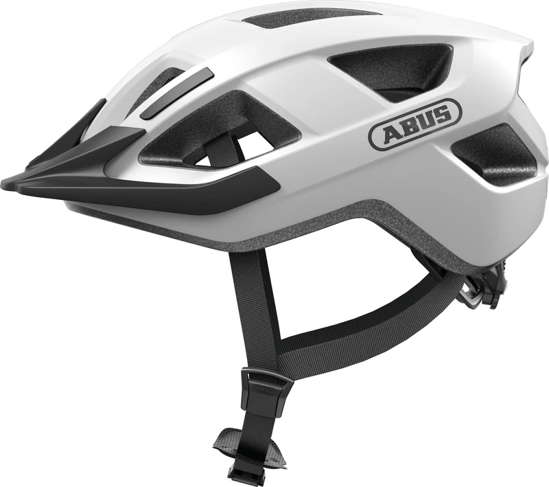 ABUS Aduro 3.0 LED Bike Helmet - sporty city Helmet in a stylish design for everyday and sporty Tours - with Rear Light - for Men and Women - Size S, black