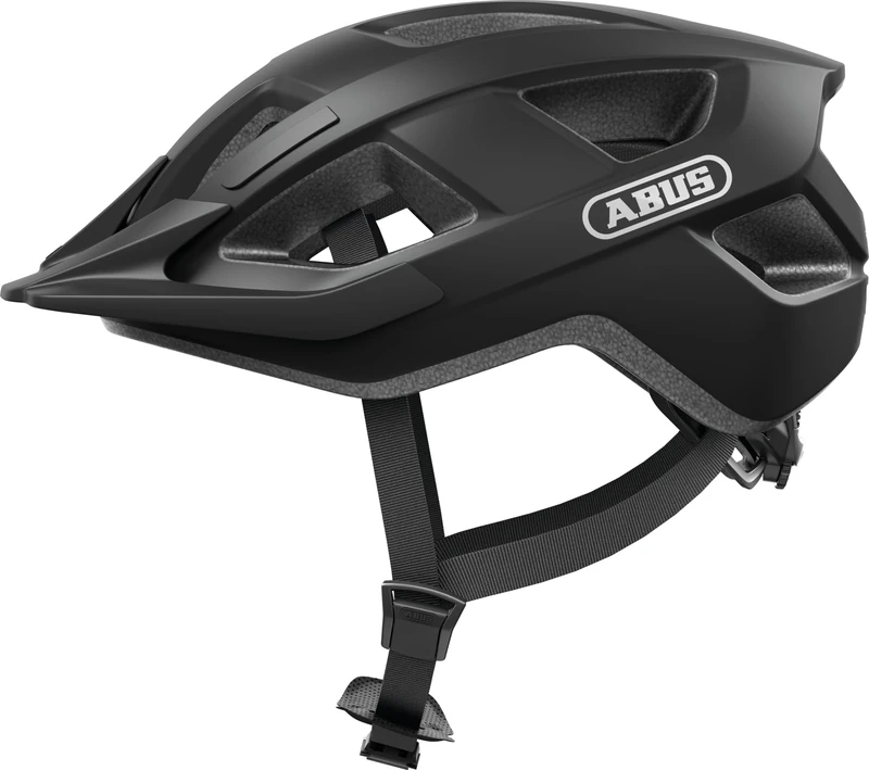 ABUS Aduro 3.0 LED Bike Helmet - sporty city Helmet in a stylish design for everyday and sporty Tours - with Rear Light - for Men and Women - Size S, black
