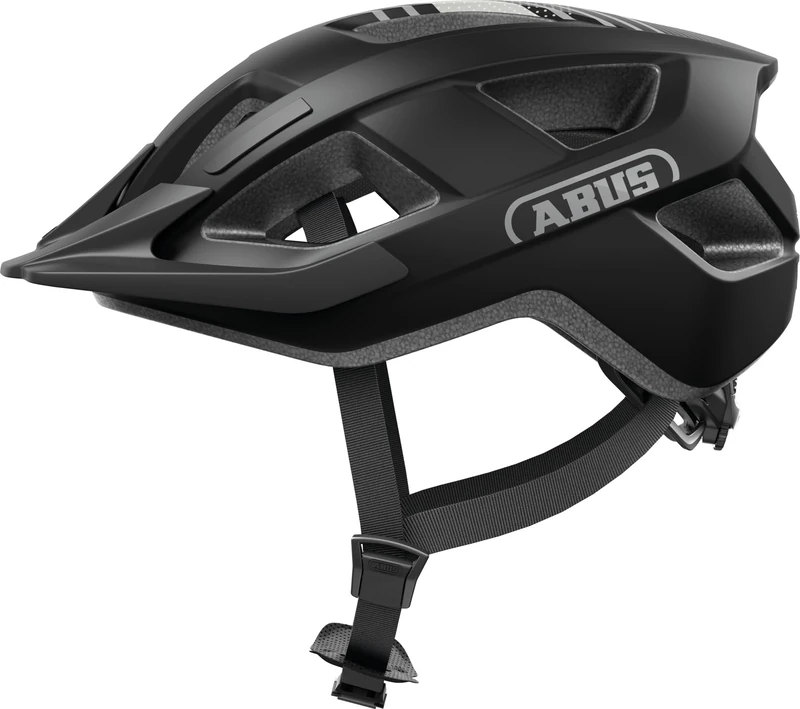 ABUS Aduro 3.0 LED Bike Helmet - sporty city Helmet in a stylish design for everyday and sporty Tours - with Rear Light - for Men and Women - Size S, black