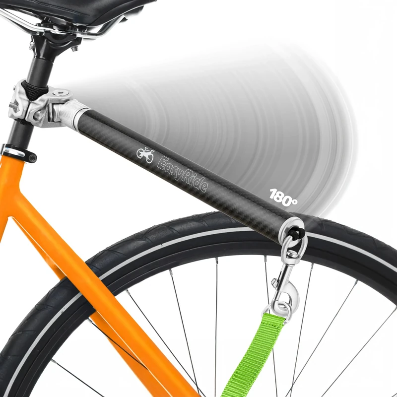 Hands-Free Leads for Dogs -180° Rotating Dog Bicycle Lead with Shock Absorbers and Quick Attachment Mechanism (Green)