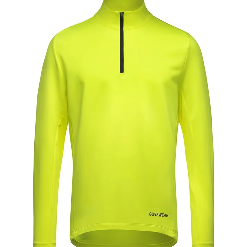 GORE WEAR Everyday Mid 1/4 Zip Mens, Neon Yellow, XL
