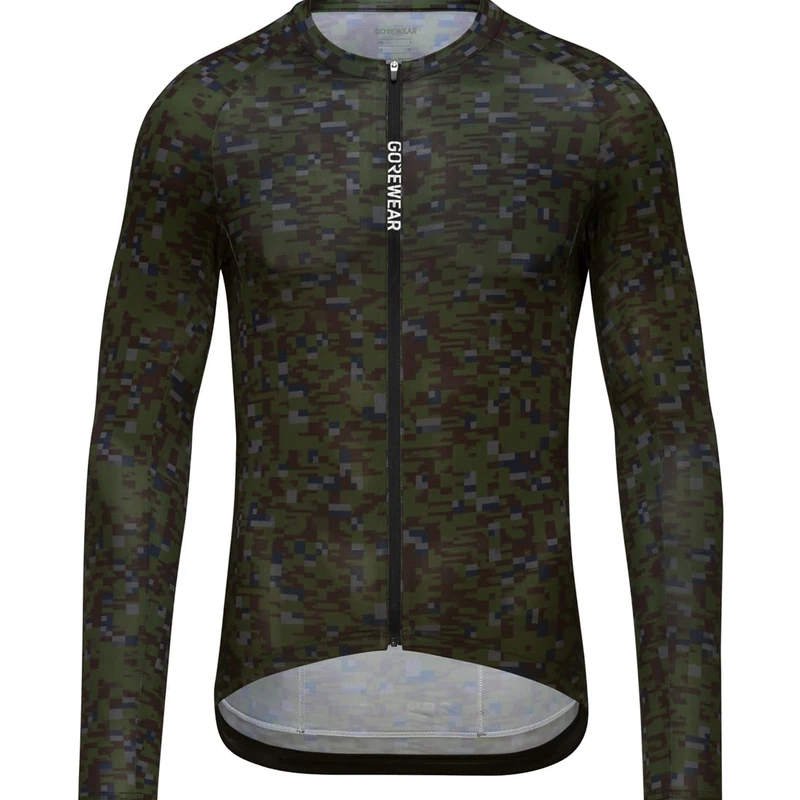 GOREWEAR Spinshift Long Sleeve Jersey Mens, Utility Green/Lab Graphite, L