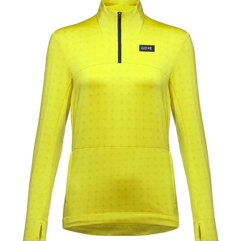 GOREWEAR Everyday Thermo 1/4-Zip Womens, Neon Yellow, XS
